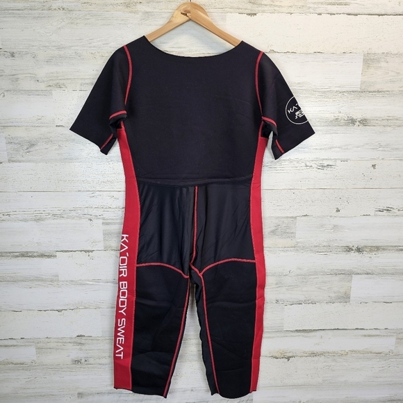 Ka'Oir Fitness Womens Body Sweat Suit Plus Sz XXL Black & Red Workout Shapewear - Picture 4 of 12